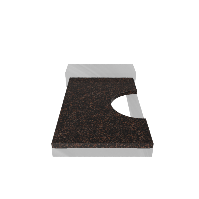 Надгробная плита гранит Дымовский 1000/600/30 № 4