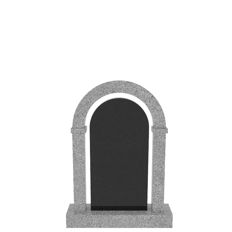 Мемориальный комплекс  комбинированный гранит Габбро; гранит Сибирский № МК-01-ГС (СТ 1200)