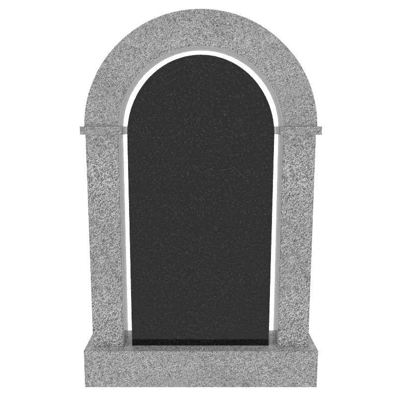 Мемориальный комплекс  комбинированный гранит Габбро; гранит Сибирский № МК-01-ГС (СТ 1800)