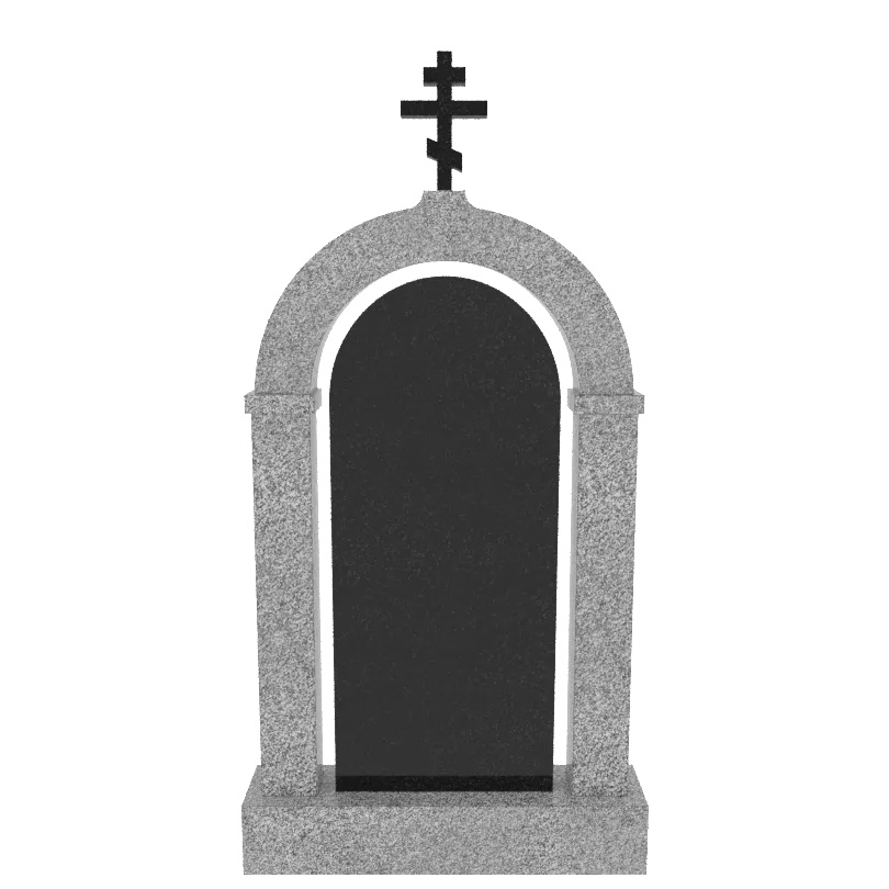 Мемориальный комплекс  комбинированный гранит Габбро; гранит Сибирский № МК-02-ГС (СТ 1400)