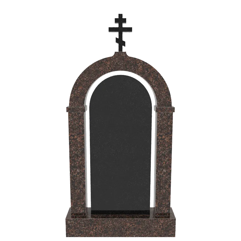 Мемориальный комплекс  комбинированный гранит Габбро; гранит Дымовский № МК-02-ГД (СТ 1400)