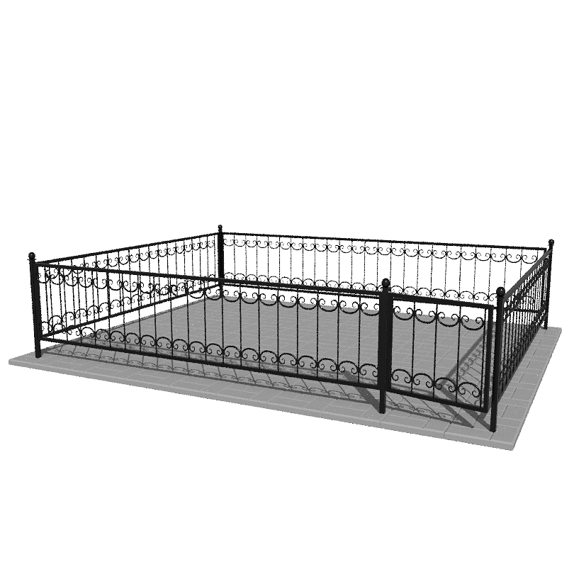 Ограда металлическая № КВ-09