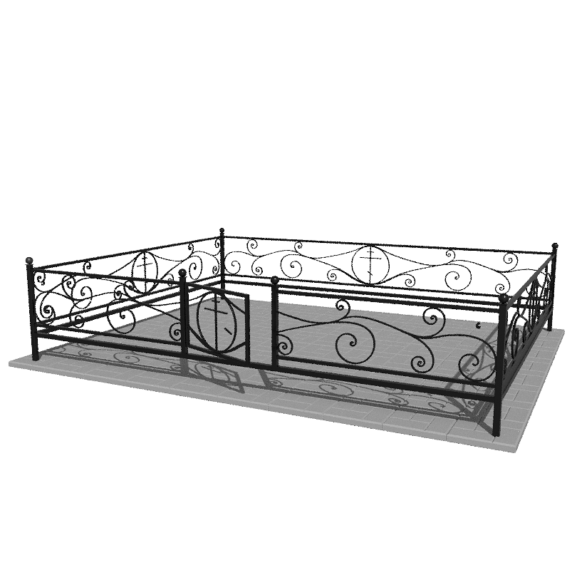 Ограда металлическая № КВ-10