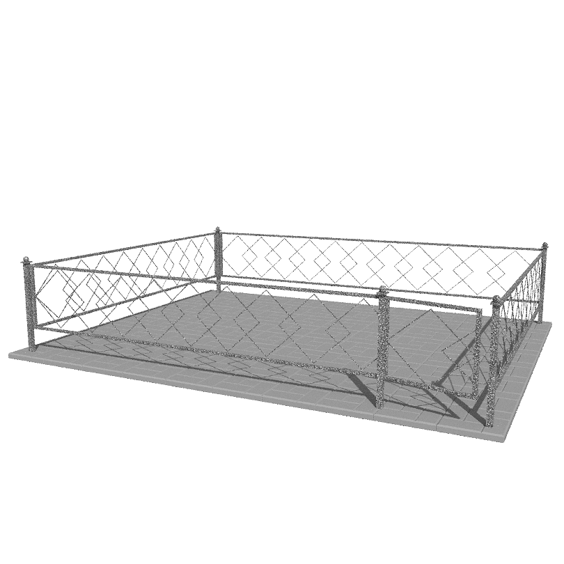 Ограда металлическая № СВ-08